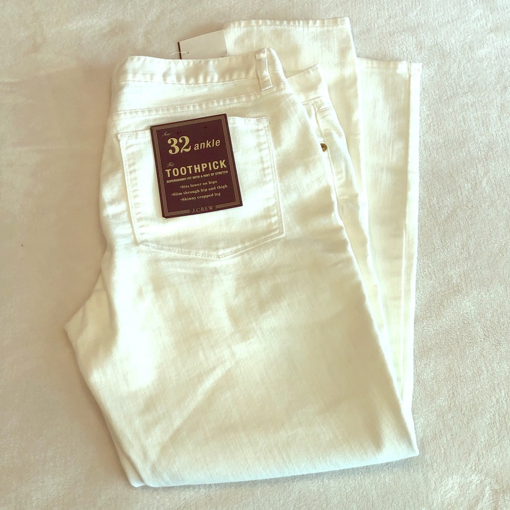 {J. Crew Factory} White Toothpick Jeans